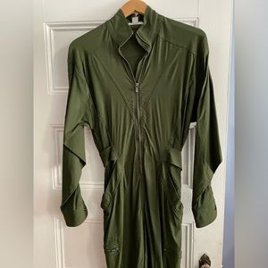 Athleta Green Utility Jumpsuit